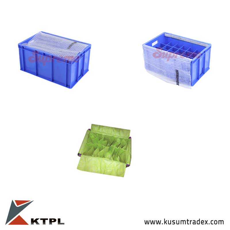 Fabricated crates with Textile Dunn-age